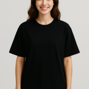 Runblooms Oversize Cotton T-Shirt – Casual Unisex Pure Cotton Tee for Everyday Comfort