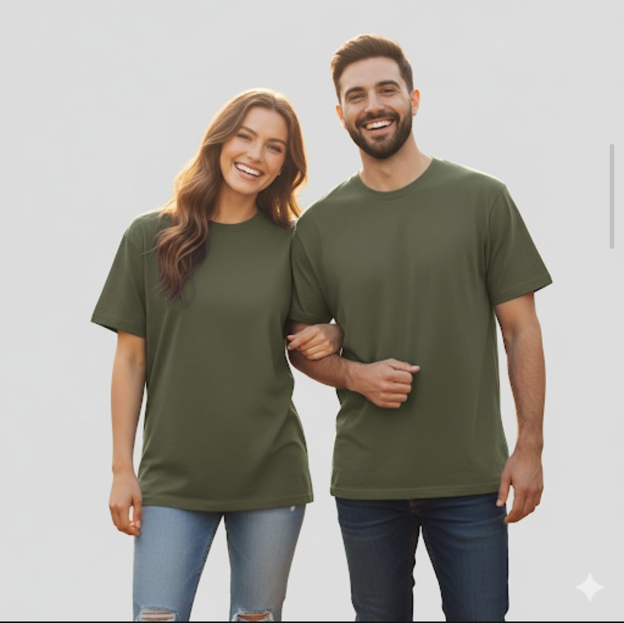 RUNBLOOMS Oversized Maroon T-Shirt for Couples – Trendy Unisex Round Neck Cotton Tee with Blue Jeans | Stylish Fashion Outfit for Men & Women